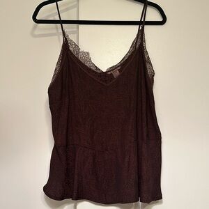 Purple Paisley, Silky Tank Top size 12